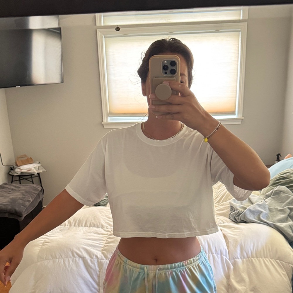 White Cropped T-Shirt